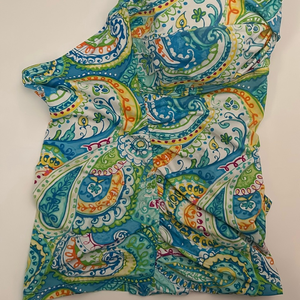 LAUREN Ralph Lauren Carnivale Paisley Twist Tankini Swim Top - Picture 5 of 11